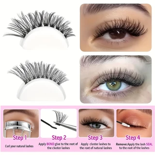 D Curl Faux Mink Lashes 168 ชิ้น 0.07 มม.ธรรมชาติ Wispy Mix 9-16 มม.ปริมาณขนตาสําหรับผู้เริ่มต้น
