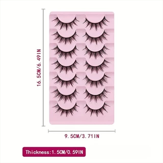 7 คู่ขนตา - มุมมองธรรมชาติ 3D หนาปุย Spiked อะนิเมะและขนตาปลอม