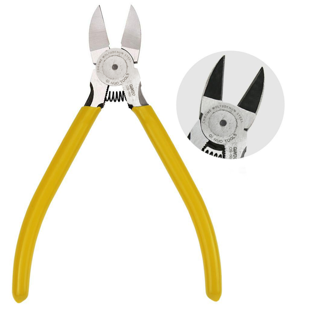 เครื่องตัดลวดเหล็กโลหะผสมคาร์บอนสูงระดับมืออาชีพ, คีมตัดแนวทแยง 6 ” สําหรับการตัดที่แม่นยําในการทํางานไฟฟ้าและโครงการ ทําเอง