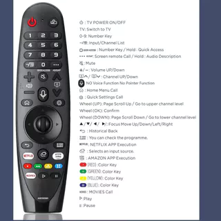 รีโมทคอนโทรลอัจฉริยะ LG รุ่น MR20GA - ใช้ได้กับโทรทัศน์ LG รุ่นปี 2018-2020