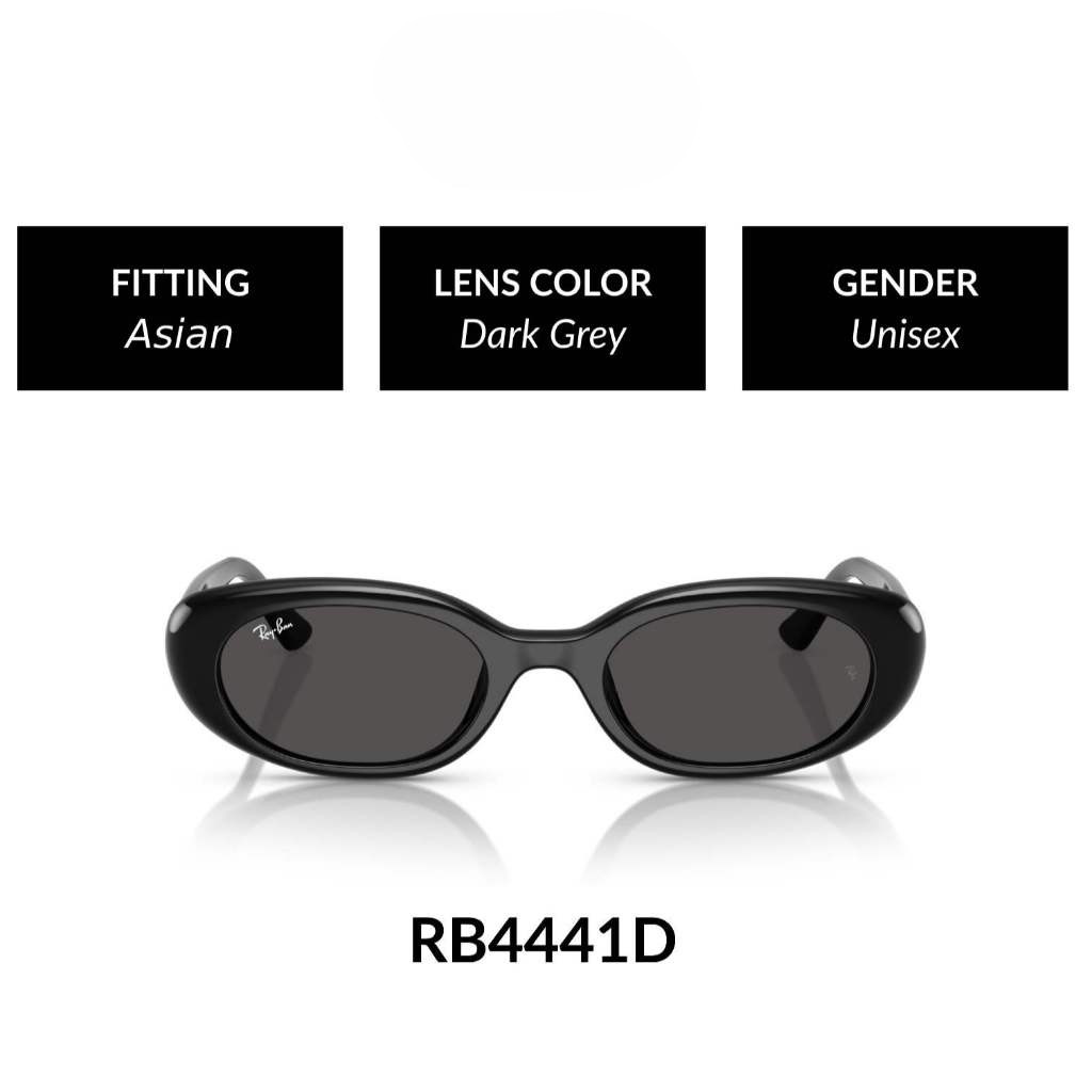 แว่นกันแดด RayBan RB4441D 53 มม. ทรงสี่เหลี่ยมโพลาไรซ์ป้องกันรังสียูวี Unisex