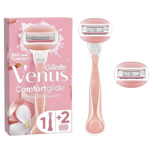 Gillette Venus วีนัส คอมฟอร์ท ไกลด์ มีดโกนผู้หญิง พร้อมด้ามโกนและใบมีด 2 ชิ้น โกนขนเนียนนุ่ม