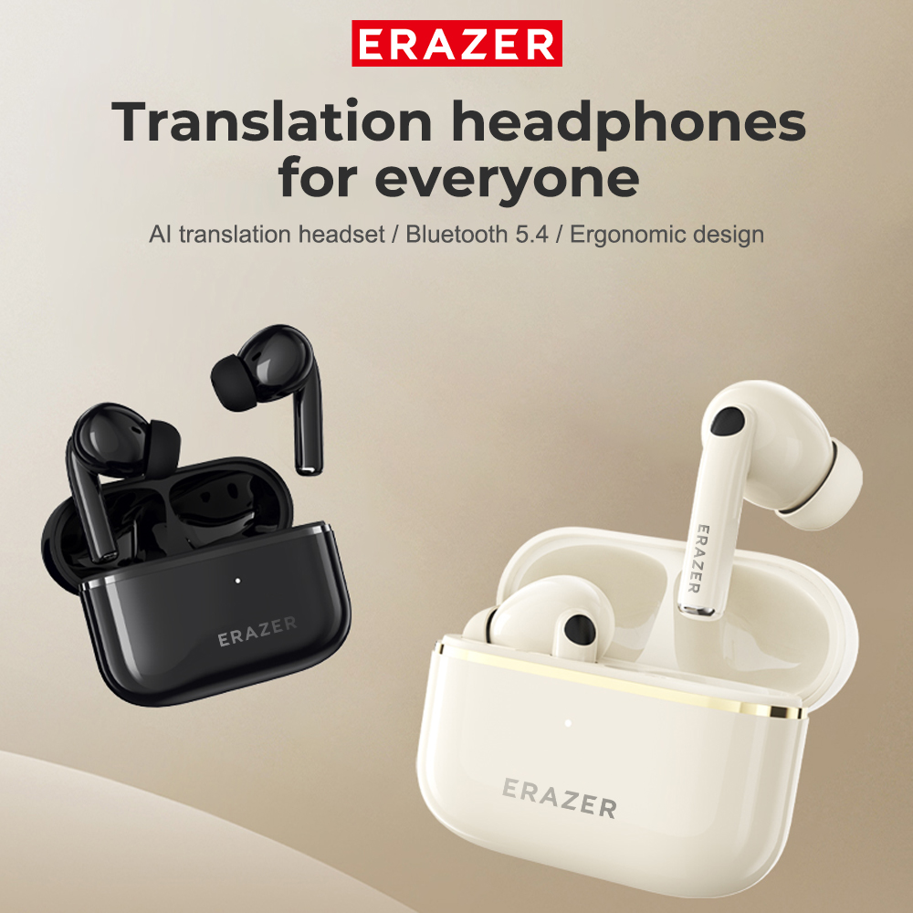 หูฟังเกมมิ่งดนตรี Erazer XT89PRO | หูฟังบลูทูธไดนามิก 13 มม. บลูทูธ 5.4 แปลภาษาด้วย AI ความหน่วงต่ํา