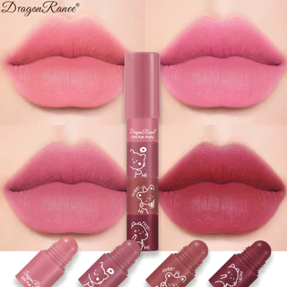 Dragon Ranee 4-In-1 Moisturizing Matte ลิปสติกปากกาน่ารักกํามะหยี่กันน้ํา Long Lasting Tint