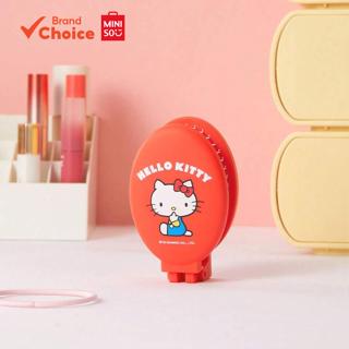MINISO  ซีรีส์เฮลโลคิตตี้ - กระจกและหวี 2-in-1 แบบพกพา พับได…