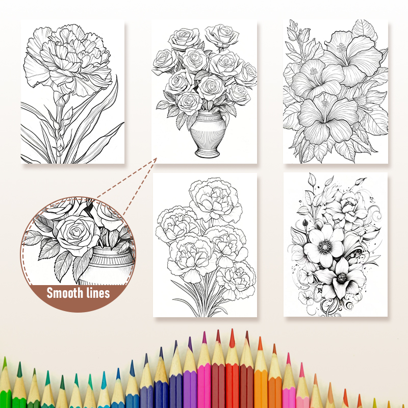 อัลบั้มระบายสีคลายเครียดสําหรับผู้ใหญ่ A4 Sketch Book 1PCS 180G กระดาษสีน้ําระดับพรีเมียม ราคา ถูกที่สุด ดีลบีเคเค แกลเลอรีภาพที่ 3