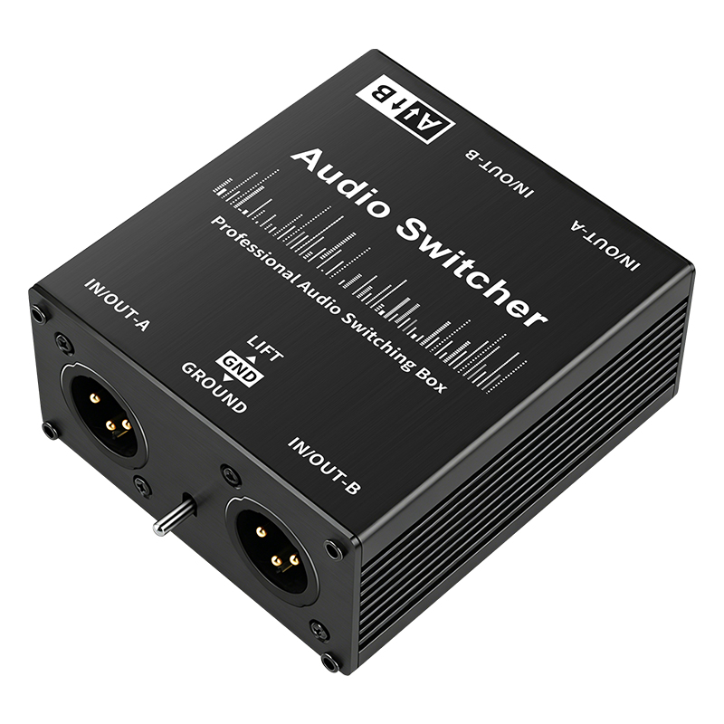 A/B Channel Audio Switcher Professional XLR กล่องสลับ Ground Lift Live Stream Studio Pro