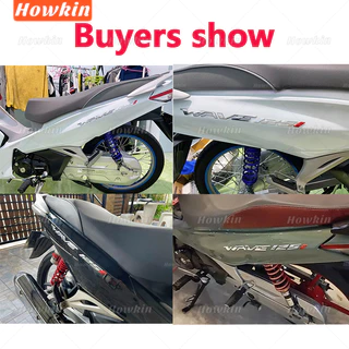 Wave 125i LOGO สติกเกอร์รถจักรยานยนต์ 3D Emblem Badge สติกเกอร์นุ่มสําหรับ Honda