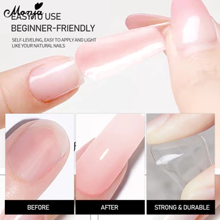 Monja 60g กาวเจลแบบแข็งไม่เหนียว ใช้ต่อเล็บเจล สร้างรูปทรงเจลเล็บปลอม DIY เครื่องมือทําเล็บปลอม