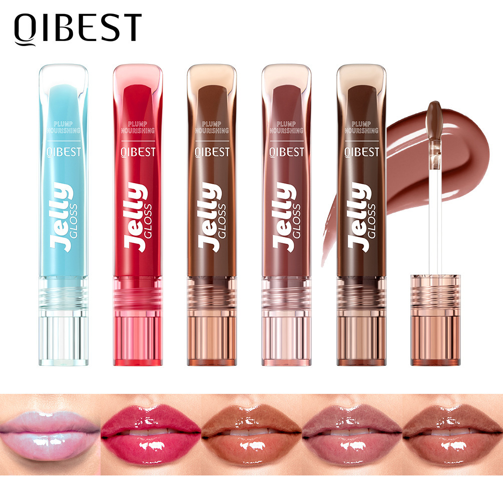 QIBEST ลิปกลอสให้ความชุ่มชื้น เพิ่มความฉ่ําวาว บางเบา สําหรับผู้หญิง