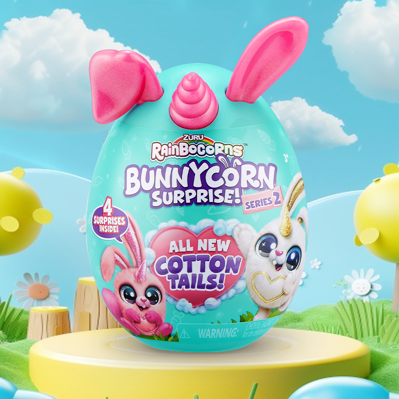 ZURU RainBocorns Bunnycorn กล่องตาบอดกระต่ายยูนิคอร์น​ ตุ๊กตากระต่ายของเล่นKawaii น่ารักของขวัญวันเกิดเด็กPotton-Tail Surprise Egg