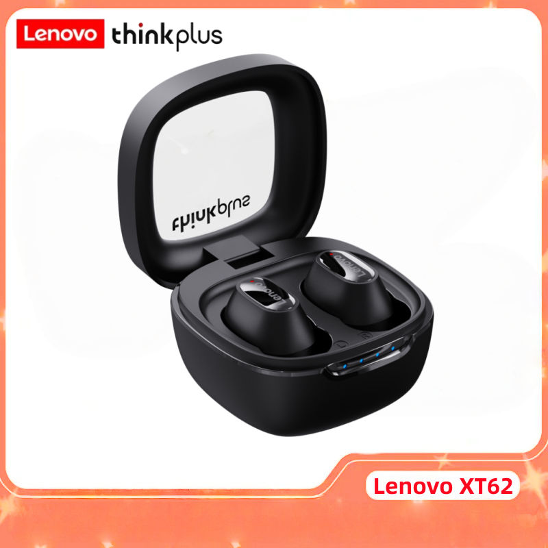Lenovo Thinkplus XT62 หูฟังไร้สายบลูทูธ TWS ENC Noise Cancelling Latency ต่ํา 20H เวลาเล่นกีฬาชุดหูฟังดิจิตอลสเตอริโอเสียงที่ชัดเจนคริสตัลแบบไดนามิกไดร์เวอร์