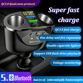 QC3.0 รถบุหรี่ไฟแช็กซ็อกเก็ตอะแดปเตอร์ Dual USB 4.8A 36W Fas…