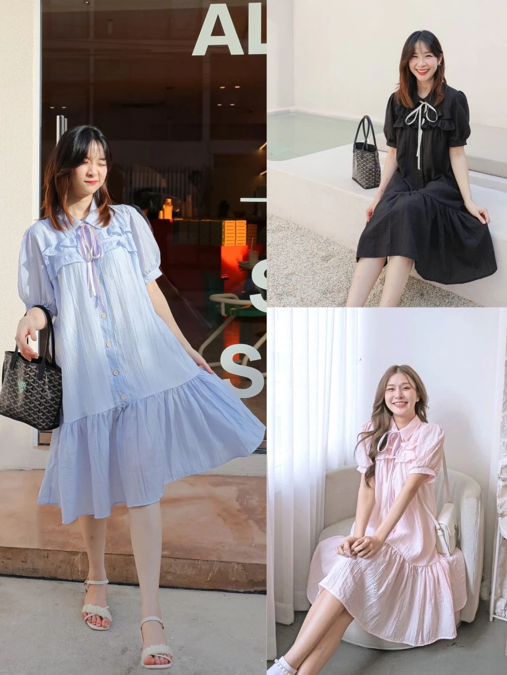 Woody Dress เดรสผู้หญิงกระดุมหน้า ทรง Oversize สำหรับใส่เที่ยวคาเฟ่ เที่ยวทะเล