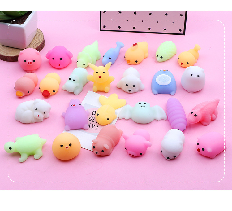 ชุด 60 ชิ้นน่ารัก Fufu Squishy Mochi การสร้างแบบจําลอง Fidget ของเล่นยอดนิยมชุด Party Bag Filler ควา