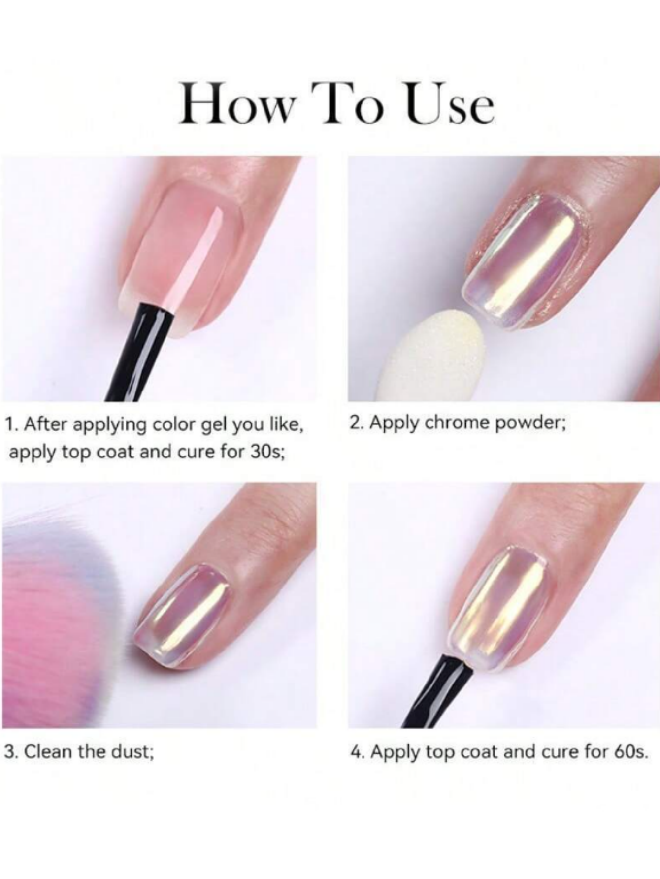ผงเล็บสีขาวแสงจันทร์ แบบใสเงางาม ใช้สําหรับงาน DIY ศิลปะเล็บระดับซาลอน พร้อมไม้ฟองน้ําสองหัว ราคา ถูกที่สุด ดีลบีเคเค แกลเลอรีภาพที่ 6