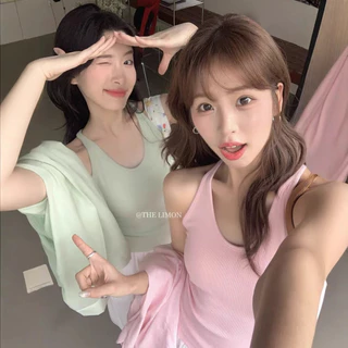 เสื้อสายเดี่ยวเข้ารูปสําหรับผู้หญิง มีฟองน้ําซับในแบบในตัว สีแคนดี้ รุ่น 892#