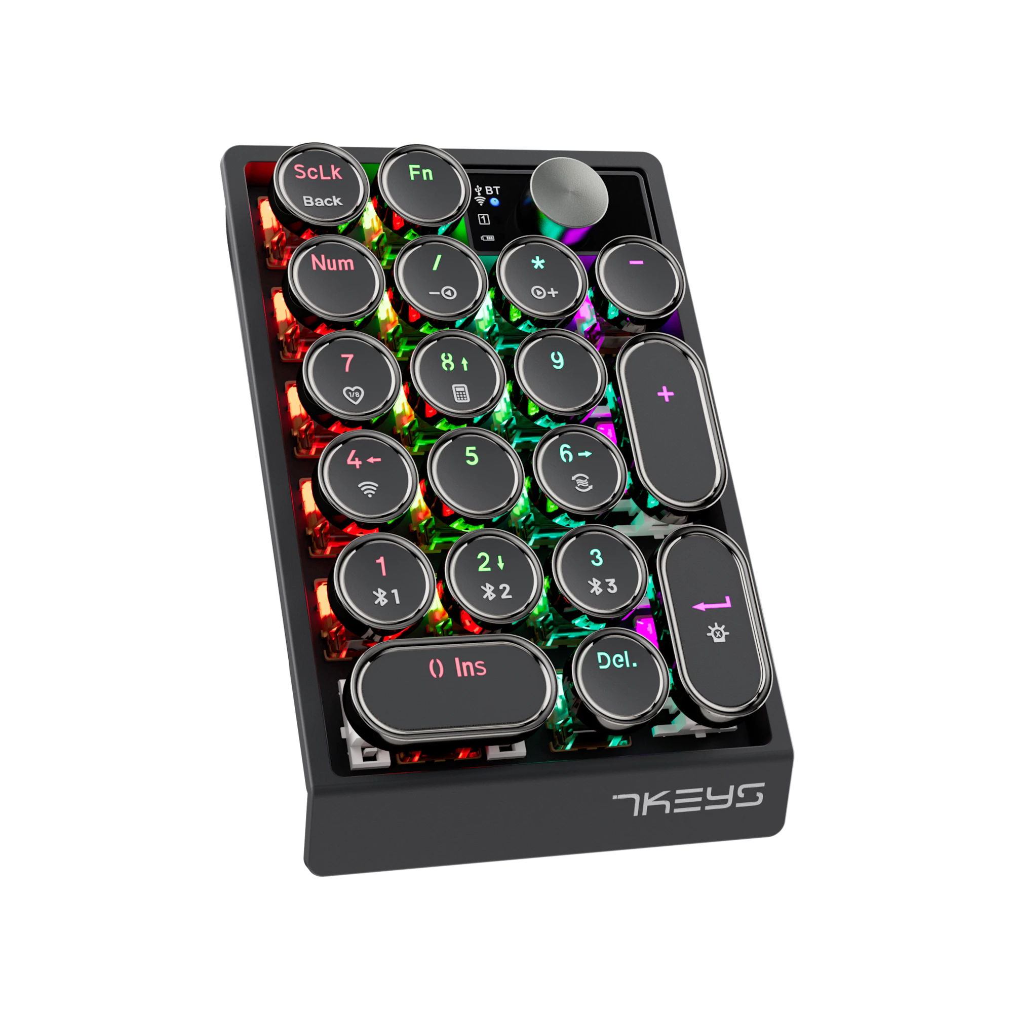 คีย์บอร์ดแมคคานิคอลไร้สาย บลูทูธ พร้อม Numpad และไฟ RGB thumbnail 8