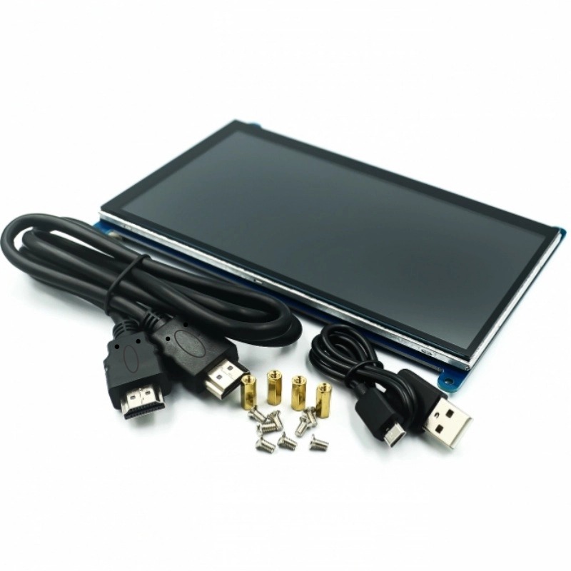 หน้าจอสัมผัสแบบคาปาซิทีฟ 5 จุด IPS ขนาด 7 นิ้ว ความละเอียด 1024x600 รองรับ HDMI ไม่ต้องใช้ไดรเวอร์ สําหรับ Raspberry Pi 4/3/2/B/B+/A+ และ Windows 7/8/10