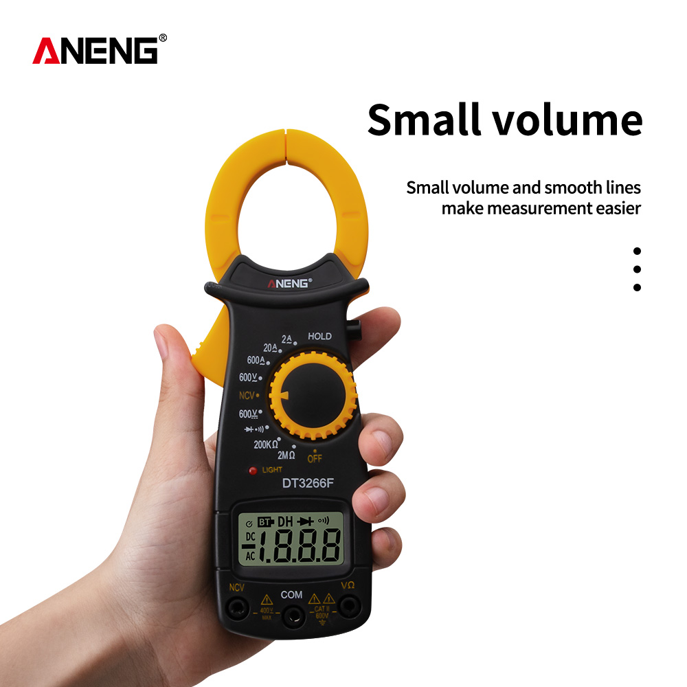 แคลมป์มิเตอร์แบบพกพา 600A ทดสอบ ANENG DT3266F มัลติมิเตอร์ Amp Meter แรงดันไฟฟ้า NCV ไดโอดความต้านทาน 2MΩ เครื่องทดสอบ Home DIY เครื่องมือ