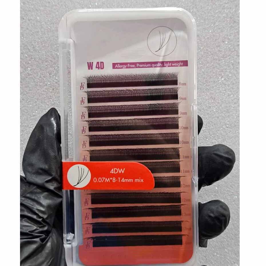 ขนตาปลอมดอกโคลเวอร์สี่แฉก รุ่น W4D ขนตาเดี่ยวแบบต่อช่อ