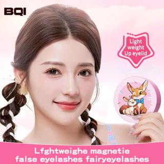 ขนตาปลอมแม่เหล็ก BQI ขนตาสไตล์แฟรี่เกิร์ลธรรมชาติ ติดง่ายโดยไม่ต้องใช้กาว น้ําหนักเบา ใช้ซ้ําได้ หนึ่งคู่ พร้อมกล่องกะทัดรัด เหมาะสําหรับแต่งหน้าประจําวันและงานปาร์ตี้