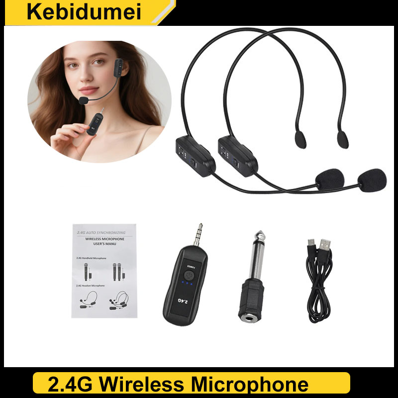  ชุดไมโครโฟนไร้สายแบบหนีบปกเสื้อ 2.4G พร้อมตัวส่งและตัวรับ สําหรับเครื่องขยายเสียง ลําโพงเสียงพูด สอน นําเที่ยว