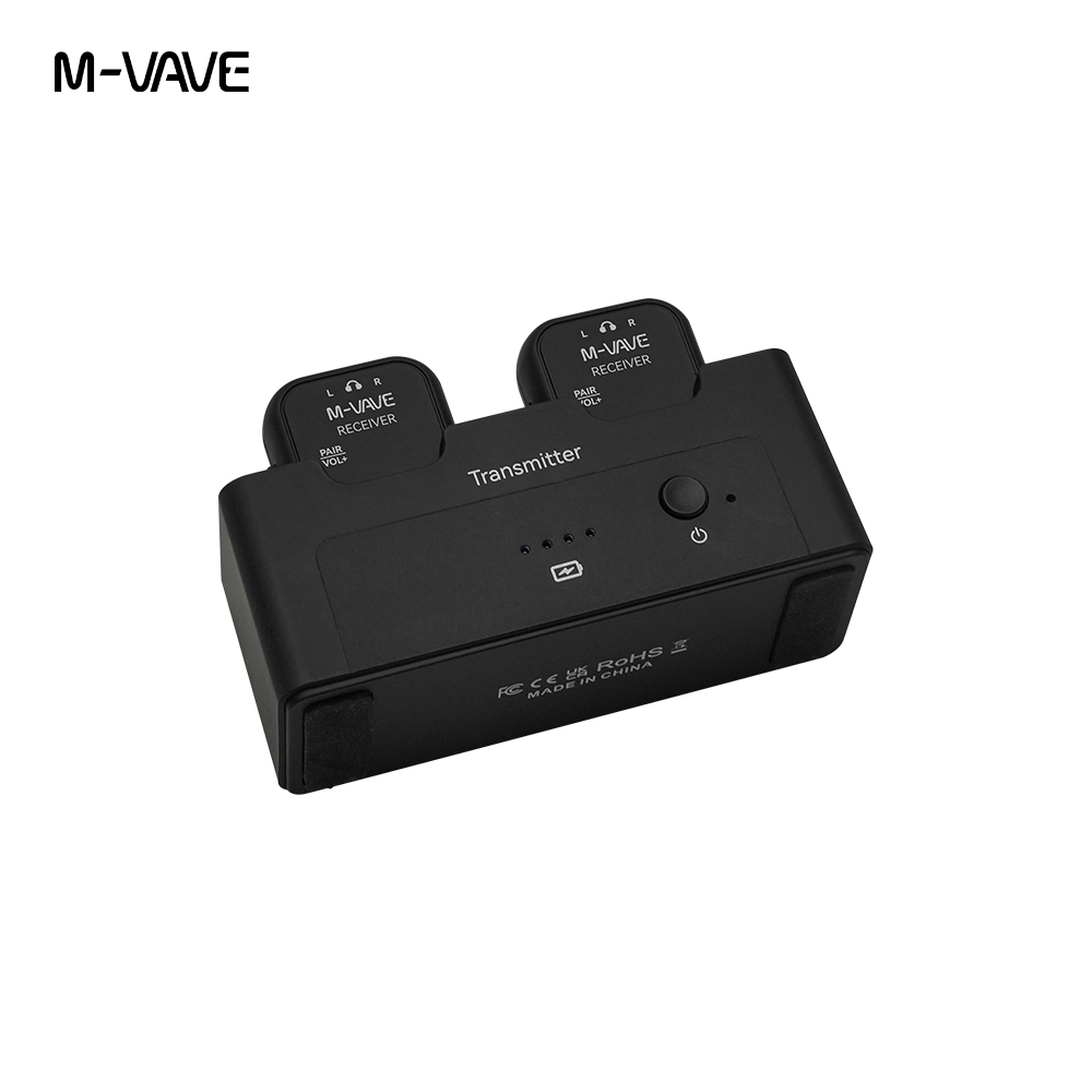 M-VAVE WP-12 ระบบไร้สาย 2.4GHz เครื่องส่งรับสัญญาณ พร้อมความหน่วงต่ําและการตรวจสอบสองทางแบบเรียลไทม์