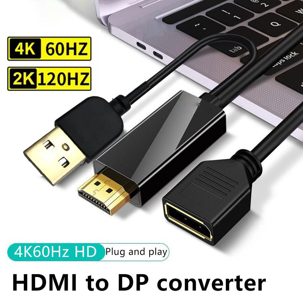 สาย HDMI เป็น DisplayPort สําหรับแสดงผล 4K 60Hz หรือ 2K 120Hz จาก PC แล็ปท็อป PS5 หรือ Xbox ไปจอ DP
