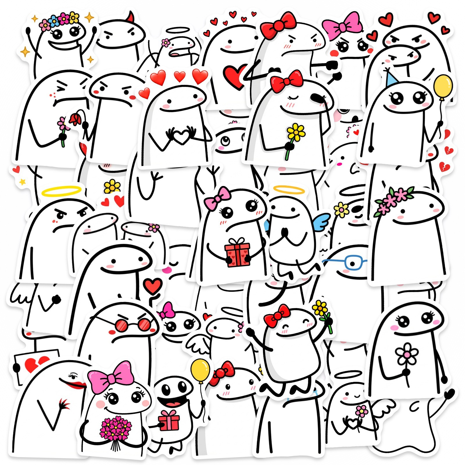 Line สติกเกอร์รูปความงามสติกเกอร์กันน้ํา DIY 50 ชิ้นสติกเกอร์โรงเรียนส่วนบุคคลสําหรับแล็ปท็อปเคสโทรศ