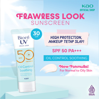 Biore UV Fresh Look Sunscreen Oil Control Soothing SPF 50 PA +++ 30 gr Sunscreen Wajah