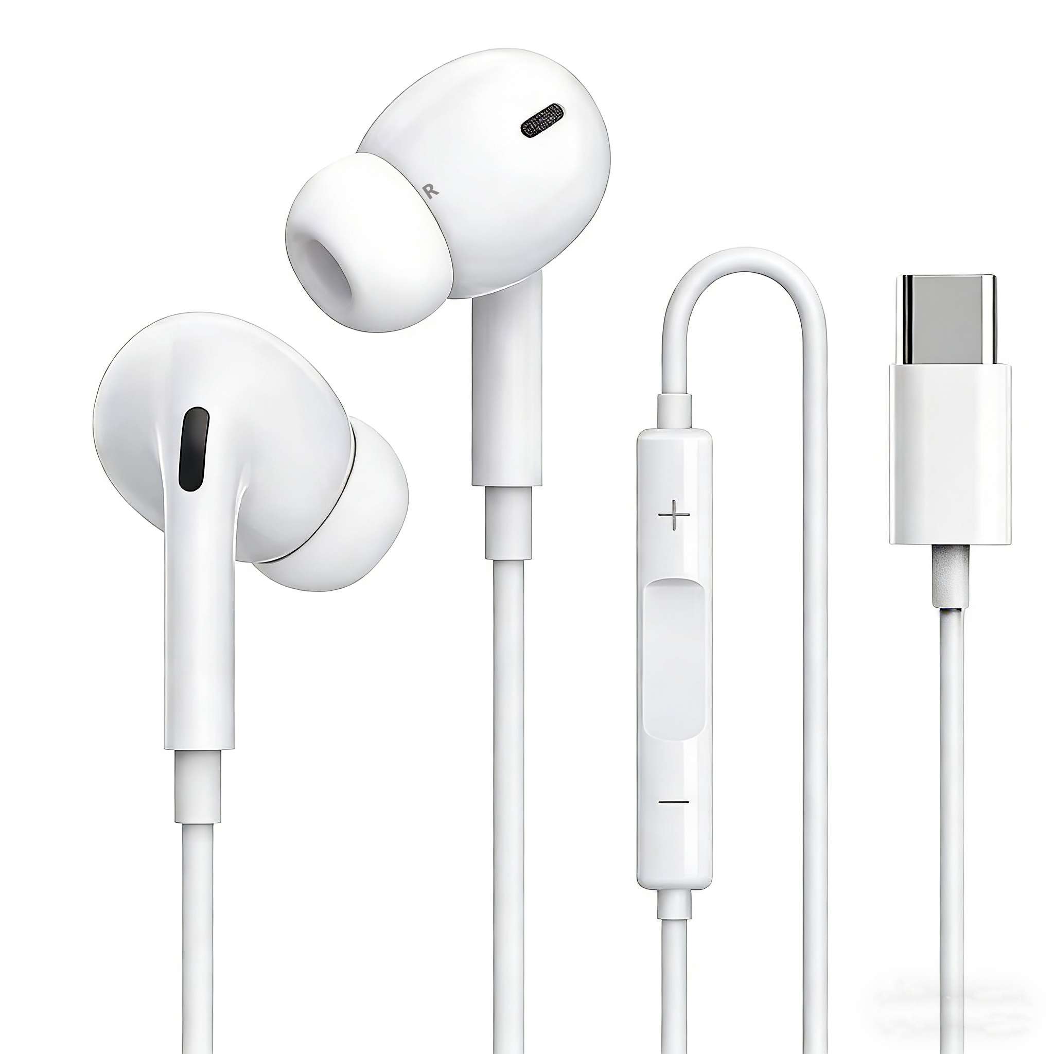 หูฟังอินเอียร์มีสาย Type-C S03 แบบคลาสสิก ควบคุมด้านล่าง รองรับโทรศัพท์