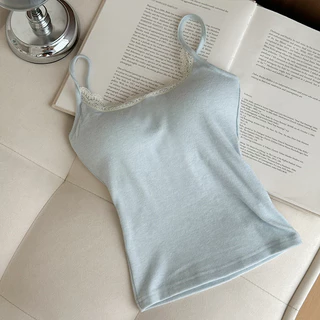บริสุทธิ์ ความต้องการ เสื้อกล้ามสายเดี่ยวลูกไม้สาวฮอตพร้อมแผ่นรองหน้าอกและเสื้อแขนกุดทรงเข้ารูปสําหรับผู้หญิง 588 #