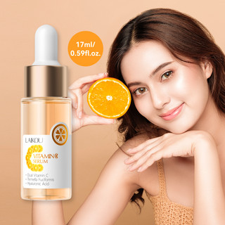  LAIKOU Sérum Facial de Vitamina C VC Clareador Anti-Envelhecimento Manchas Escuras Hidratante 17ml