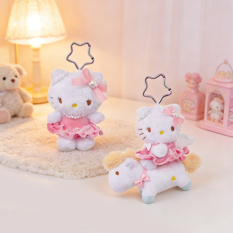 MINISO  ซานริโอ เฮลโล คิตตี้ ลิตเติ้ล เพกาซัส ซีรีส์ – น่ารัก นุ่มนิ่ม และพวงกุญแจ (สไตล์เฮลโลคิตตี้ เพกาซัส) ขนาด 16 ซม. × 8 ซม. ราคา ถูกที่สุด ดีลบีเคเค