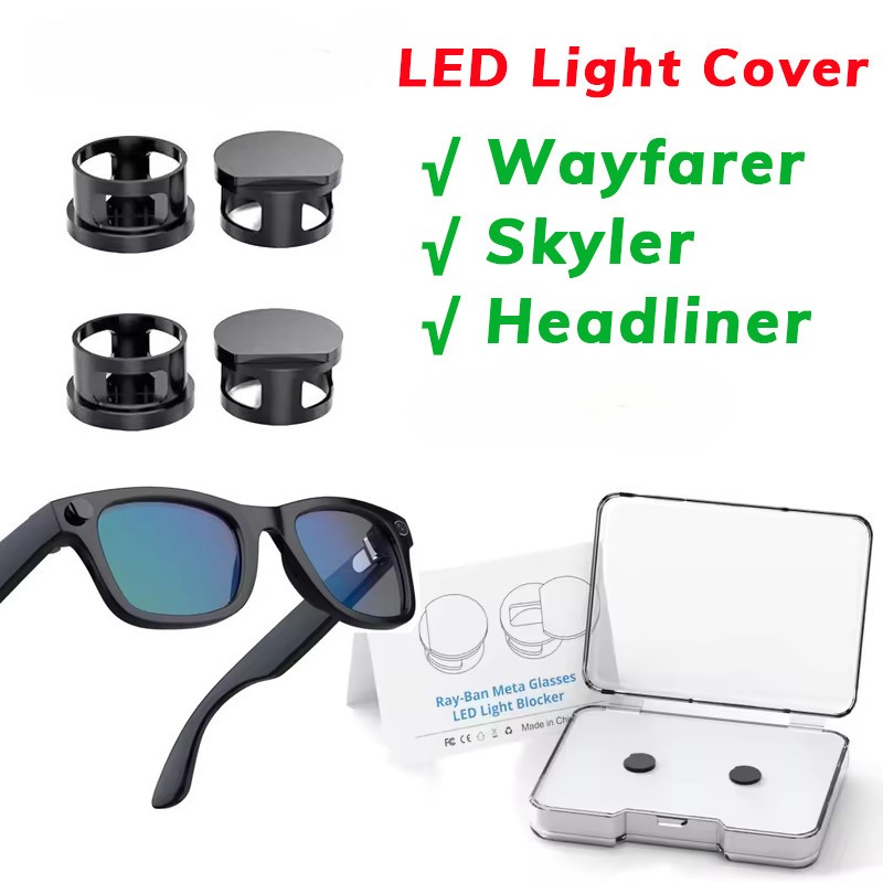 LED Light Blocking สติกเกอร์สําหรับ RayBan Meta Wayfarer Skyler Headliner Oakley แว่นตาอุปกรณ์เสริม