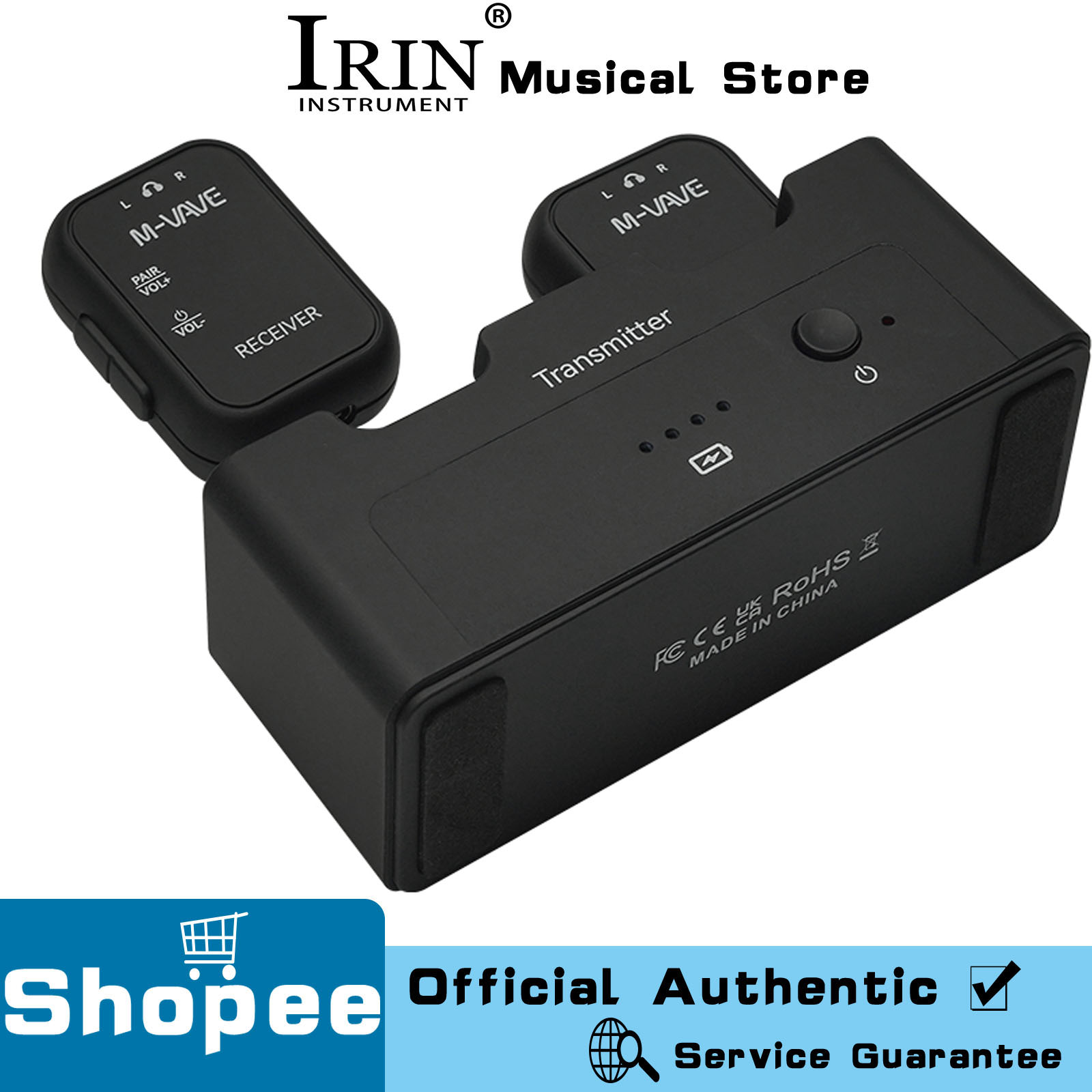 M-VAVE WP 12 Pro กีตาร์ระบบ 2.4GHz Ultra Low Latency Transmitter Receiver แบบเรียลไทม์หูสําหรับกีตาร