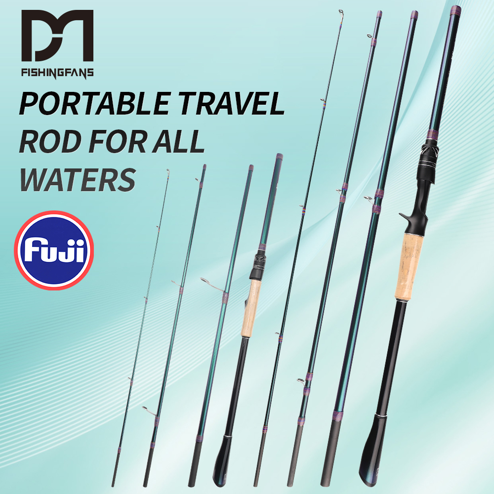 คันเบ็ดตกปลา FISHINGFANS RANCY Fuji O Guide Travel 4/5 ท่อน UL/ML/M/MH/XH ด้ามก๊อก ของแท้