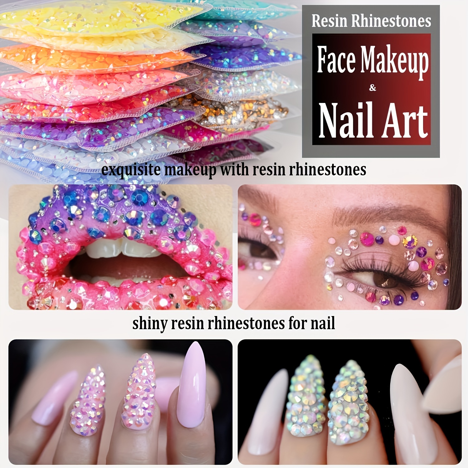 หินเพชรเทียมเพชรวิบวับแวววาวแบบหลวม โปร่งใส สีเจลลี่ใส เรซิ่นก้นแบนสําหรับตกแต่งเล็บ แก้วน้ํา ขวดน้ํา แก้วมัค ของตกแต่งงานฝีมือ ราคา ถูกที่สุด ดีลบีเคเค แกลเลอรีภาพที่ 8