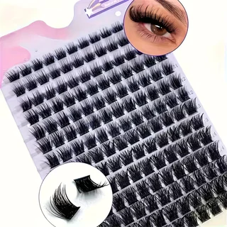 D Curl Faux Mink Lashes 168 ชิ้น 0.07 มม.ธรรมชาติ Wispy Mix 9-16 มม.ปริมาณขนตาสําหรับผู้เริ่มต้น
