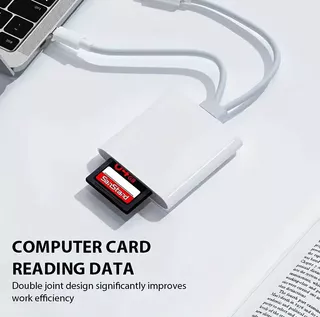 เครื่องอ่านการ์ด SD แบบ USB-C 2 ช่อง รองรับทั้ง MicroSD และ SD สําหรับ iPhone, iPad, Android และกล้อง ใช้งานง่าย เสียบแล้วใช้งานได้เลย