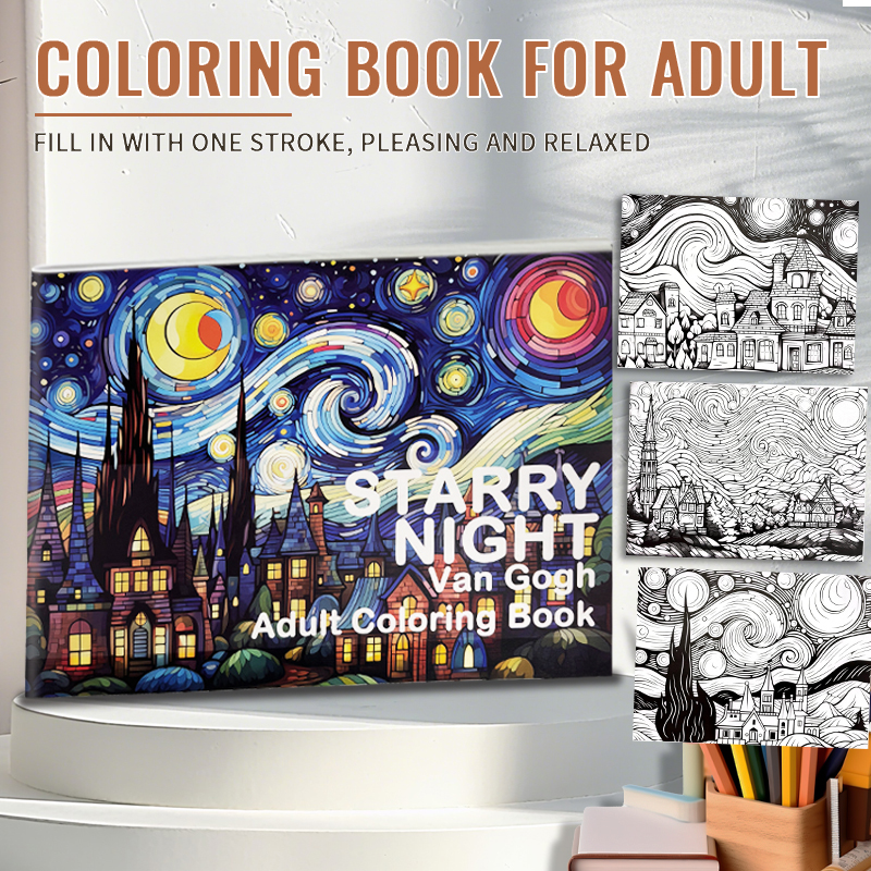 1PC ผู้ใหญ่ระบายสีหนังสือต้นฉบับ PATTERN PAINTING BOOK THICK A4 ULTRA-SENSORY SKETCH BOOK