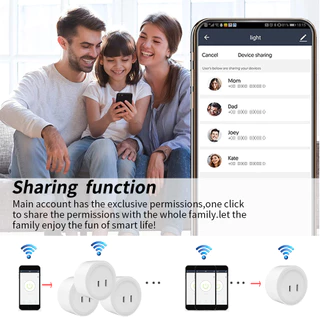อุปกรณ์รักษาความปลอดภัยไฟฟ้า Ewelink WiFi ซ็อกเก็ตอัจฉริยะ ปลั๊กแบน 2 พิน เต้ารับไร้สายทํางานร่วมกับ Alexa และ Google Home