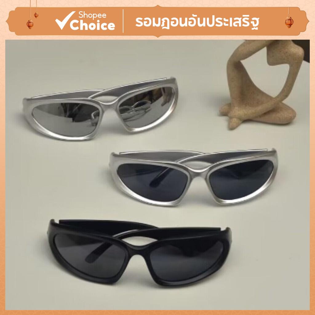 แว่นกันแดด Unisex Vintage Aviator Retro Future UV400 กรอบสําหรับการขับรถกีฬา