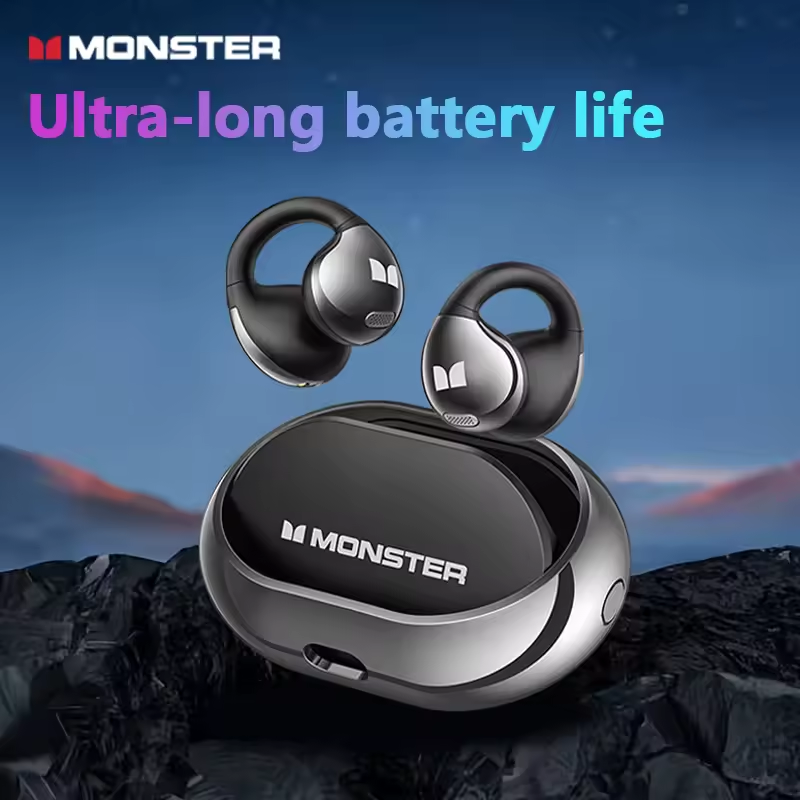หูฟังบลูทูธไร้สาย Monster AC600 Bluetooth 5.3 หูฟังแบบเกี่ยวหู กันน้ํา เสียงคุณภาพสูง HD通话降噪 长续航 สํา