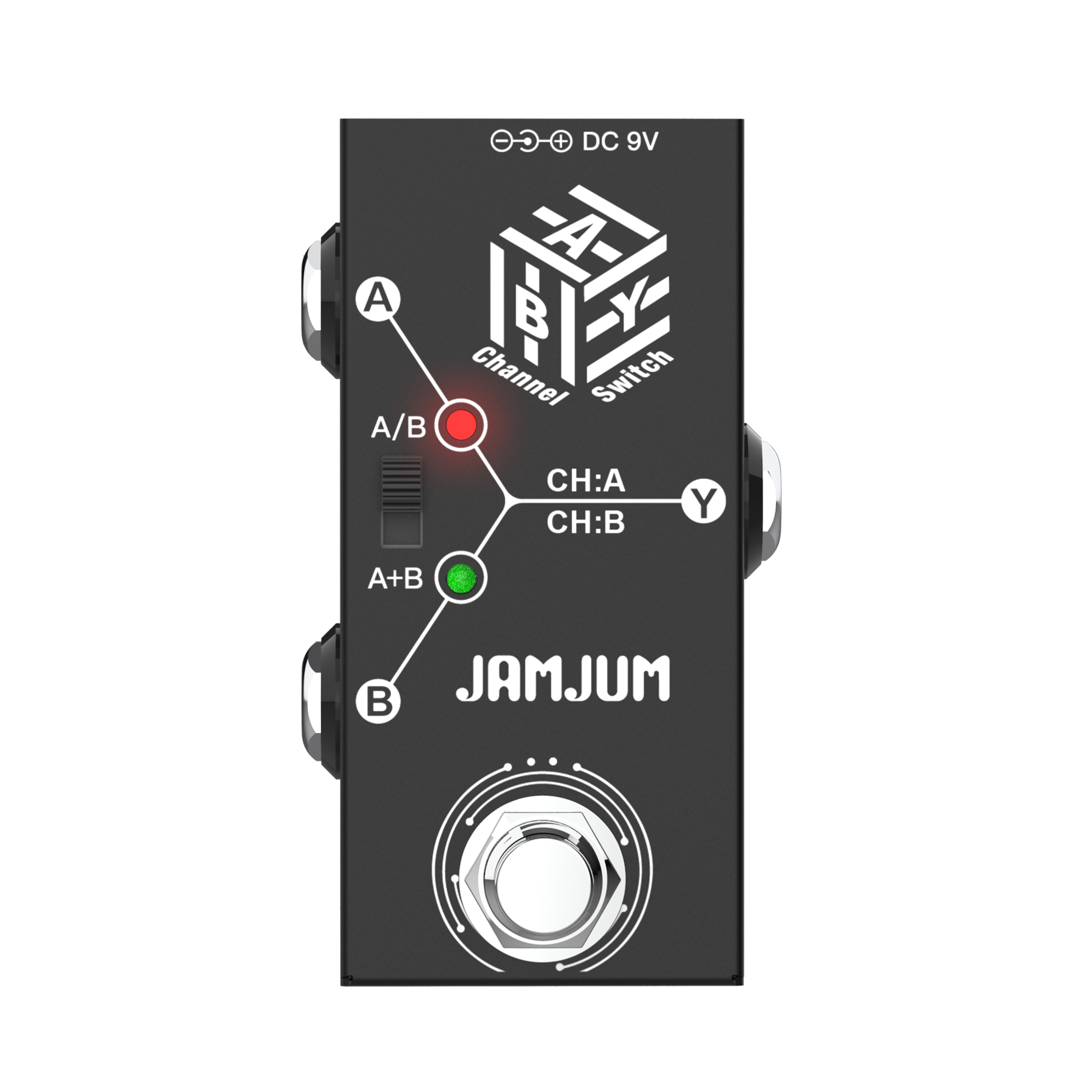 JAMJUM ABY Line Selector Mini Guitar Effect Pedal, True Bypass Guitar Bass Pedal Channel Switch, ไม่