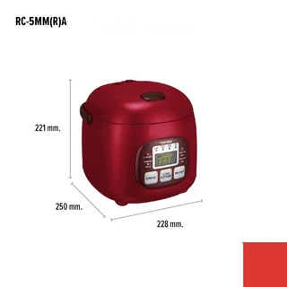 TOSHIBA หม้อหุงข้าวดิจิตอล ขนาด 0.54 ลิตร รุ่น RC-5MM(R)A กำลังไฟ 360 วัตต์