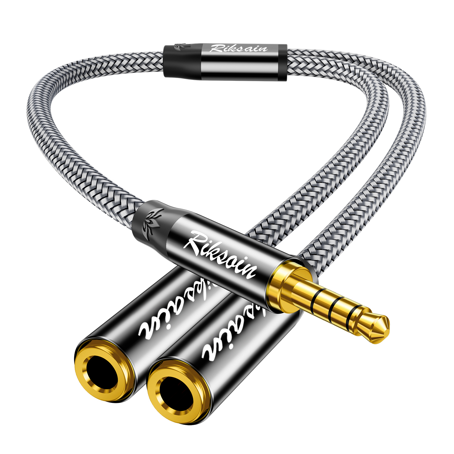 สายแยกหูฟัง 3.5 มม. TRRS สเตอริโอ Y สําหรับลําโพง PC การโทร และแชร์เสียง