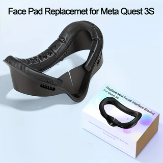 แผ่นอินเทอร์เฟซใบหน้าและแผ่นปิดหน้าสําหรับอุปกรณ์เสริม Meta Oculus Quest 3/3S, แผ่นโฟม PU กันเหงื่อ, ดีไซน์ที่ระบายอากาศได้สําหรับอุปกรณ์เสริม VR Quest 3S