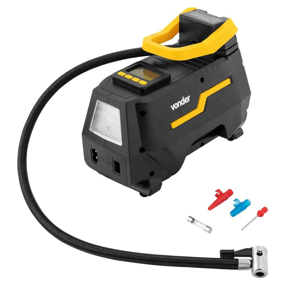 One Set Vonder CAV-150 เครื่องอัดอากาศแบบพกพา, 120W แรงดันไฟฟ้าคู่อัตโนมัติ, 150 PSI Max, 22L/min, D